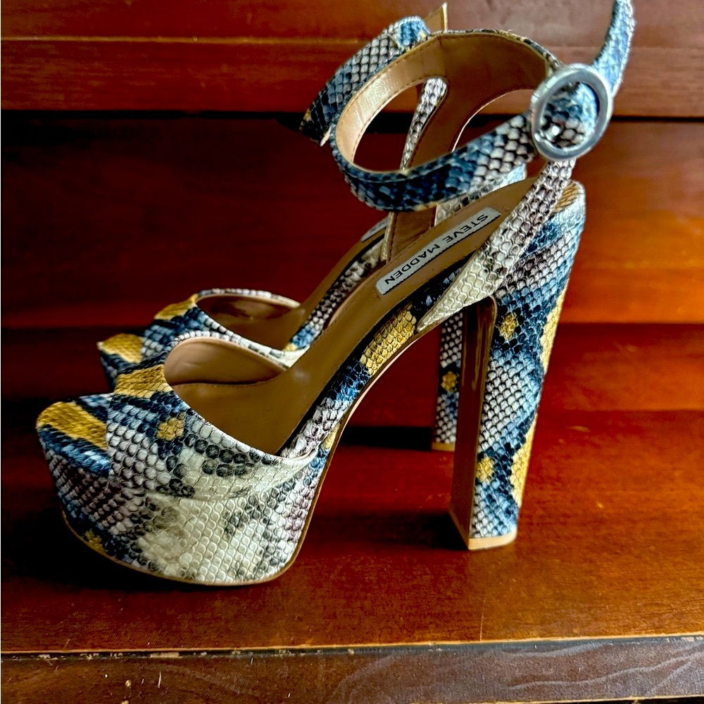 Steve Madden Snakeskin Platform Heels | Statement Night-Out Shoe